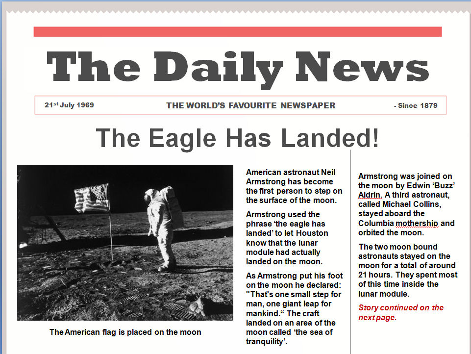 Web Page Newspaper Template